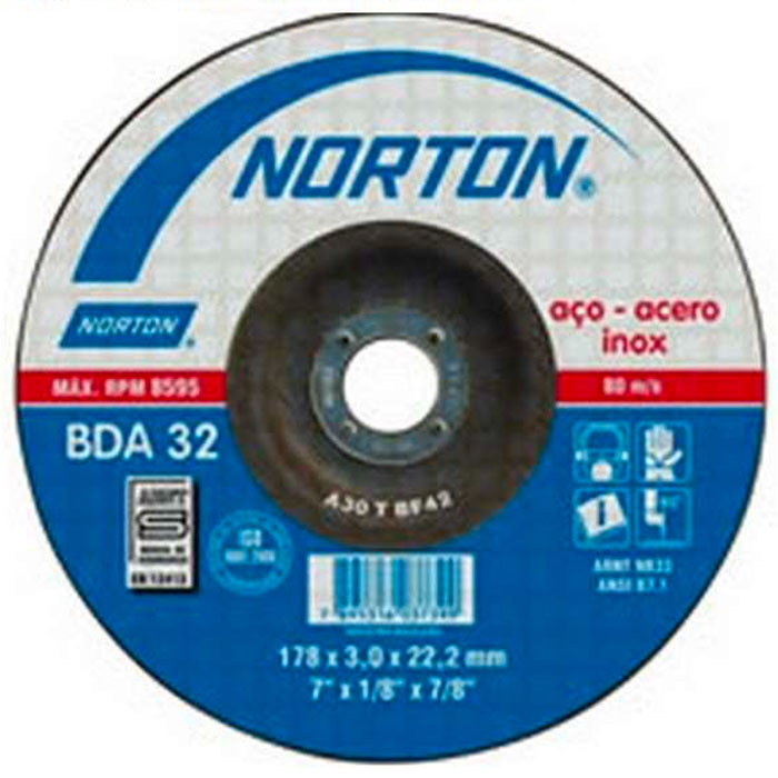 Disco corte metal norton (acodado)
